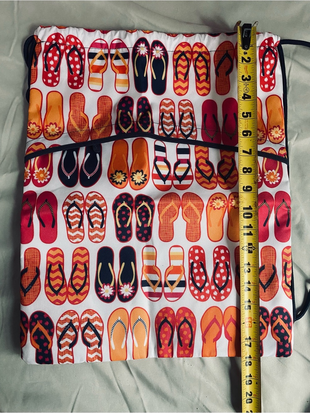 Thirty-One Gifts Flip Flop Print Beach Tote Set Utility Tote Cooler,Cinch Bundle - Picture 2 of 11